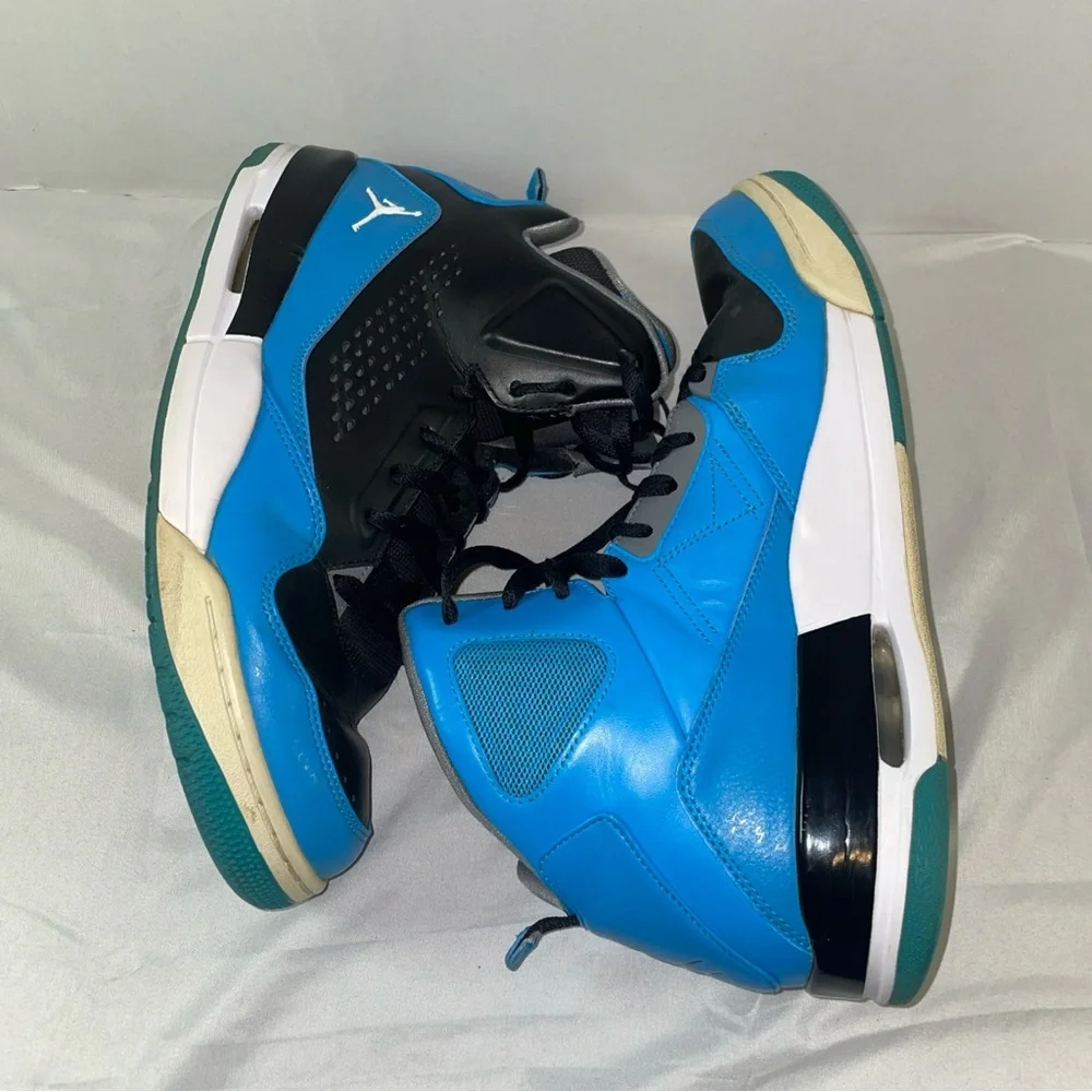 Jordan Flight Club 91 Blue Black White Mens Basketball Shoes‎ Size 10.5